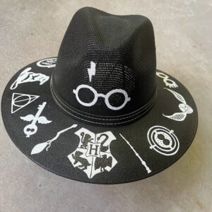 HAT Unbelievable Harry Potter Painted Panama - Exceptional Detail all hand painted - Size Med