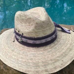 Riff Ram - Go TCU!!  Frayed ribbons with hand beading in silver and hues of purple - Silver hand-cast Horned Frog Pin - Medium