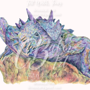 TCU Horned Frog Print of Original Watercolor Painting - High Quality and Signed 8 x 10"  print on archival cotton matte paper (gray 11 x 14 mat for local pick up or free shipping in tube)