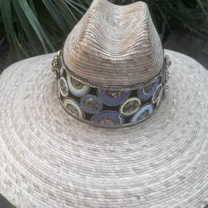 HAT Super Shade -One of a Kind!  Stunning Sparkles all around!  Multicolor with Rhinestone Unicorn and Buttons   - Size Medium