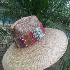 Super Shade - Multi-Colored Embroidered Boho Band with Silver Bit and Concho  -  Size Medium