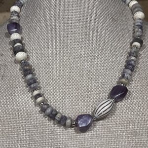 Brimsi Beads 19" Shades of Purple - Lovely Asymmetrical Mixed Premium Beads